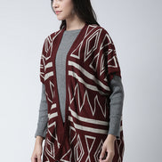 Maroon Open Front Shrug