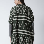 Green Open Front Shrug