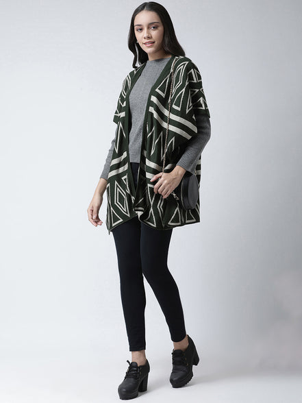 Green Open Front Shrug