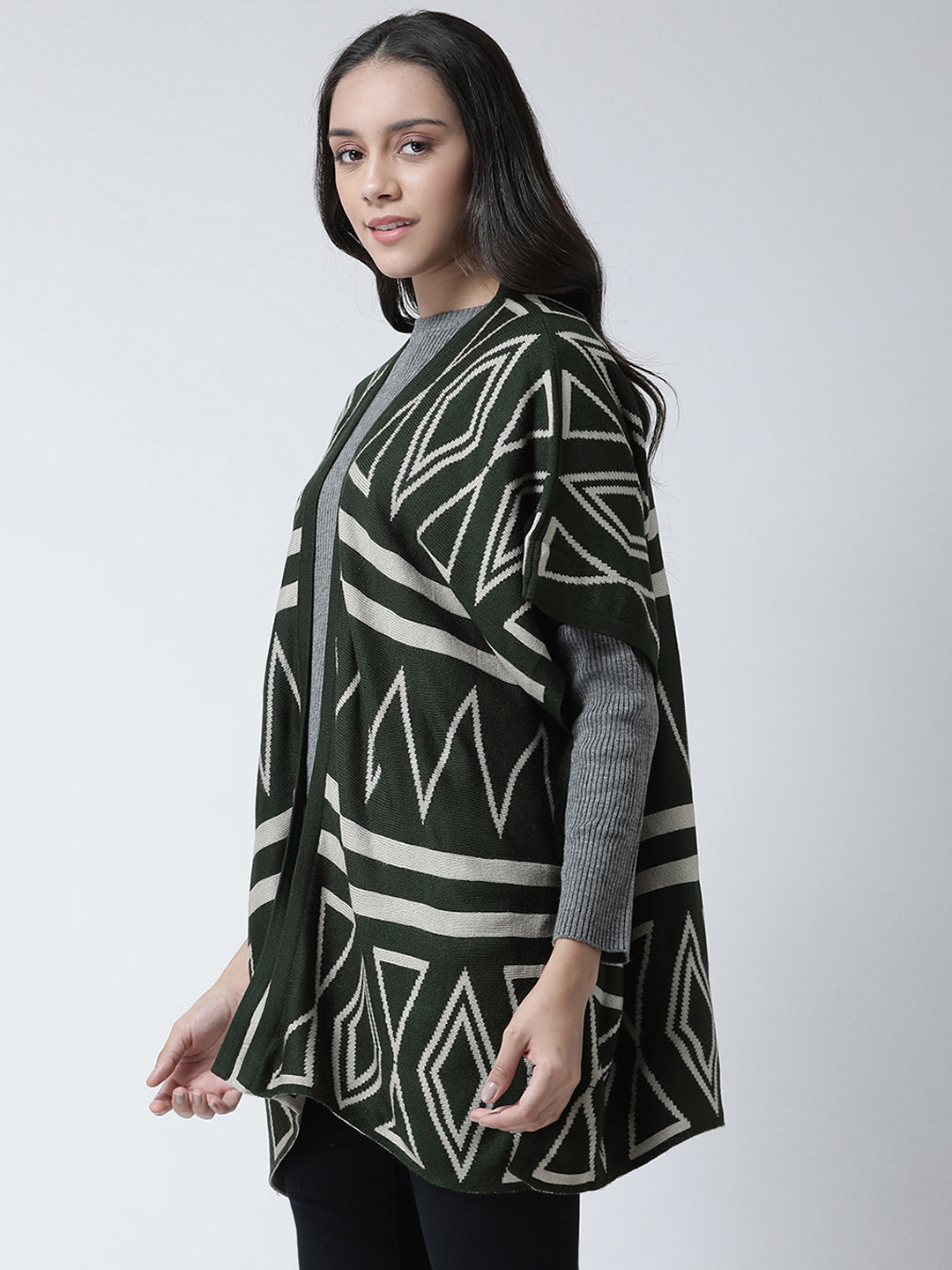 Green Open Front Shrug