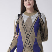 Beige Round Neck Sweater