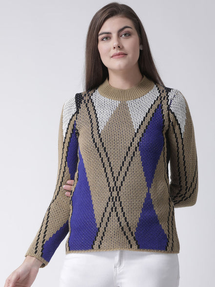 Beige Round Neck Sweater