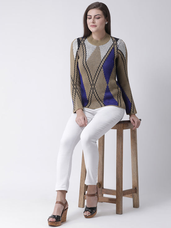Beige Round Neck Sweater