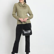 Beige Shawl Neck Sweater