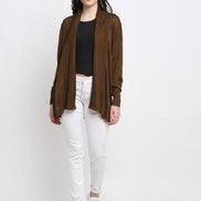 Olive Front Open Shrug