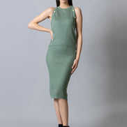 Green Round Neck Co Ord Set