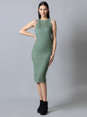 Green Round Neck Co Ord Set