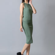 Green Round Neck Co Ord Set