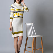 White High Neck Dress