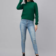 Green High Neck Sweater