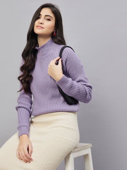Lilac High Neck Sweater