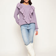 Lilac Solid Sweater