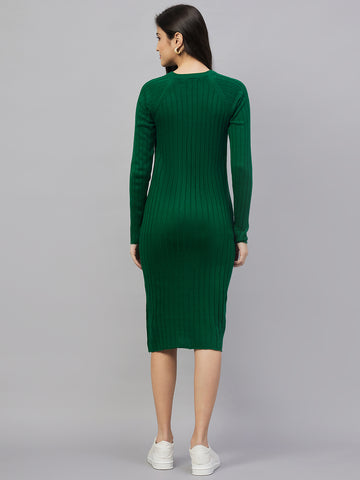 Green Round Neck Dress