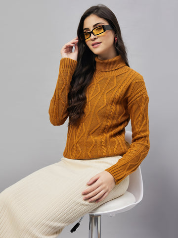 Mustard High Neck Sweater