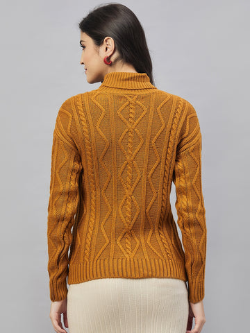 Mustard High Neck Sweater