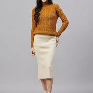 Mustard High Neck Sweater