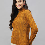 Mustard High Neck Sweater
