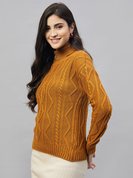 Mustard High Neck Sweater