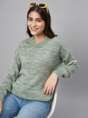 Green Round Neck Sweater