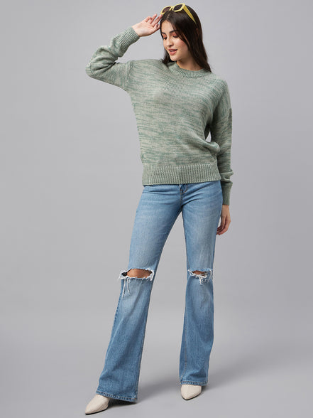 Green Round Neck Sweater