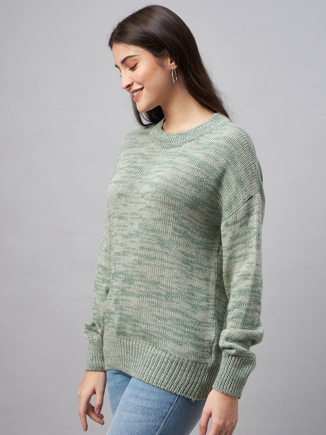 Green Round Neck Sweater
