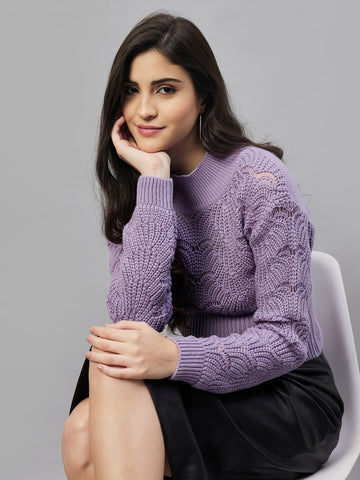 Lilac High Neck Sweater