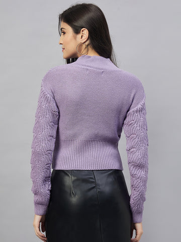 Lilac High Neck Sweater