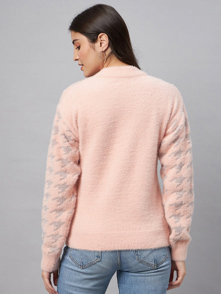 Pink Round Neck Sweater