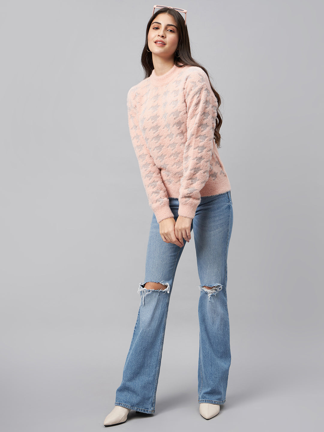 Pink Round Neck Sweater