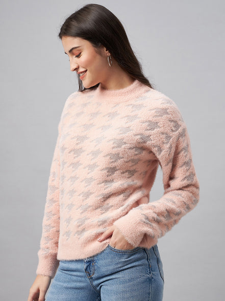 Pink Round Neck Sweater