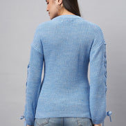 Blue Round Neck Sweater
