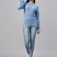 Blue Round Neck Sweater