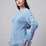 Blue Round Neck Sweater