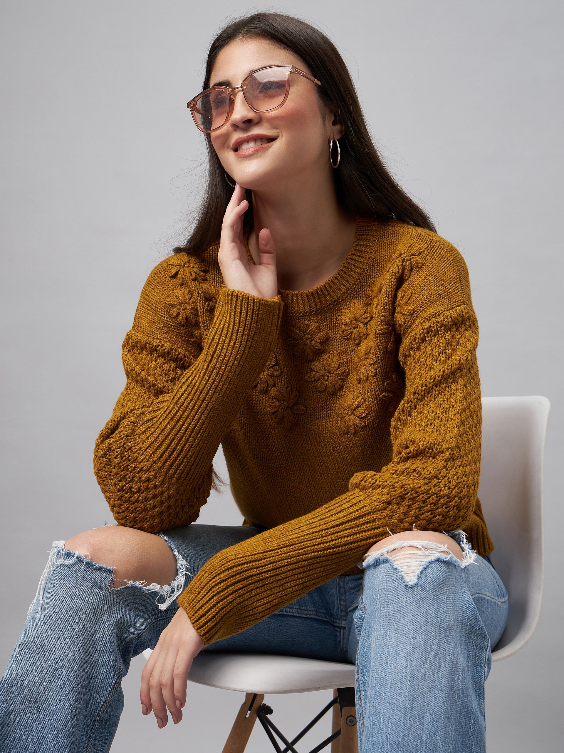 Yellow Round Neck Sweater