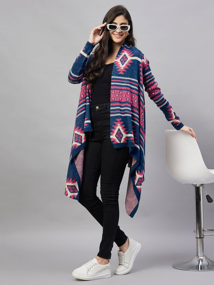 Denim Front Open Shrug