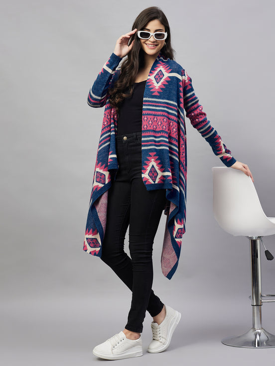 Denim Front Open Shrug