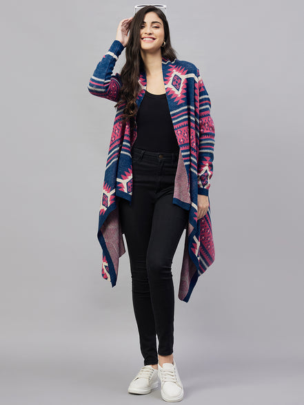 Denim Front Open Shrug