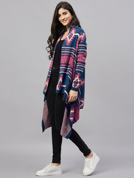 Denim Front Open Shrug