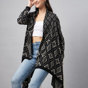 Black Front Open Shrug