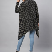 Black Front Open Shrug