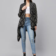Black Front Open Shrug