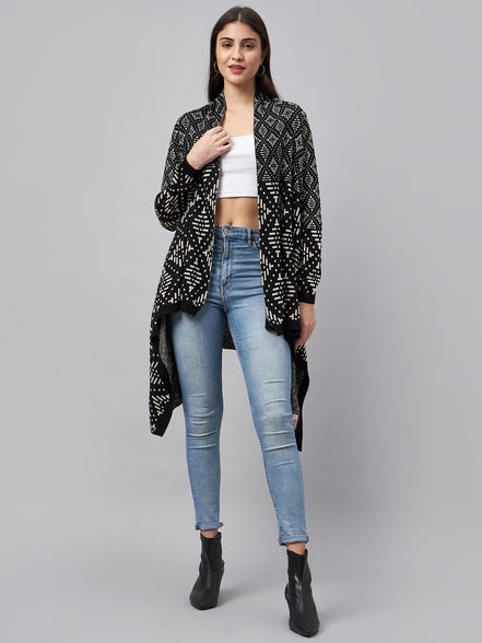 Black Front Open Shrug