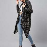 Black Front Open Shrug