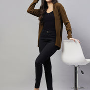 Dark Olive Front Open Shrug