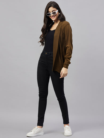 Dark Olive Front Open Shrug