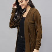 Dark Olive Front Open Shrug