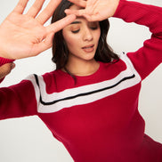 Pink Striped Sweater