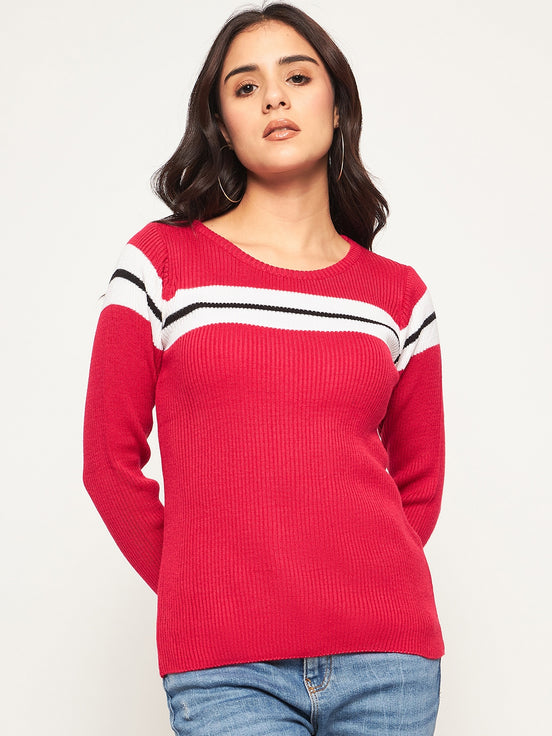 Pink Striped Sweater