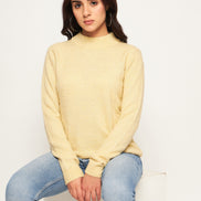 Yellow Solid Sweater