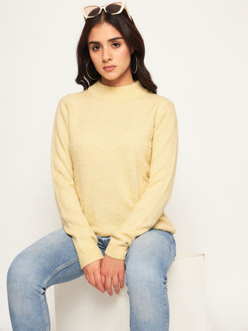 Yellow Solid Sweater